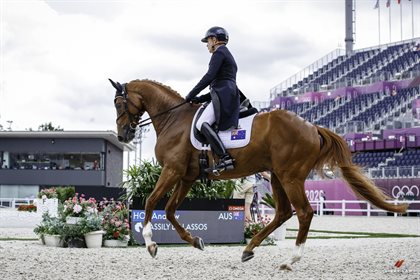 Vassily de Lassos and Andrew Hoy in Tokyo. © Australia Equestrian Team / Libby Law