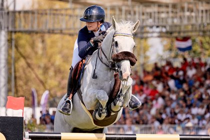 Jens-Lasse Dokkan (NOR) won Grade I gold in the Freestyle. © FEI / Liz Gregg