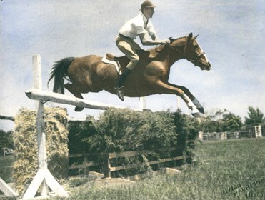 2. My father Neil McLean riding Stormy Weather, Yarra Glen 1953