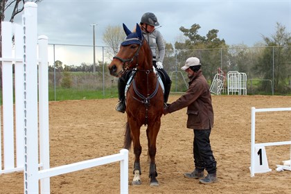 3. Tracey and Jacq in training with David Quick. © Jacquinot Bay - Jump Off Facebook page