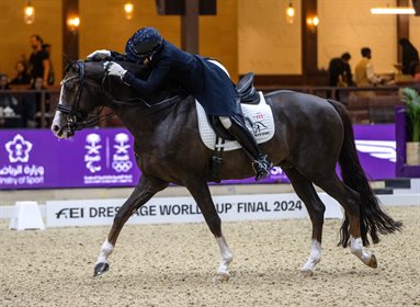 Nanna Skodborg Merrald and Blue Hors Don Olymbrio finished second. Image: FEI/Martin Dokoupil