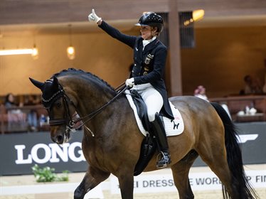 Isabell Werth and DSP Quantaz finished third. Image: FEI