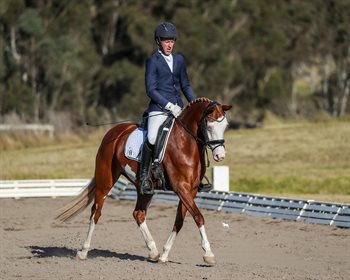 A competitor at Hawkesbury Dressage Festival, 2022. Image: Amy-Sue Alston