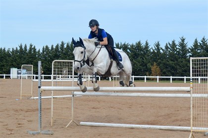 An ascending oxer can help lift your horse's front legs © Gabriella Rivett