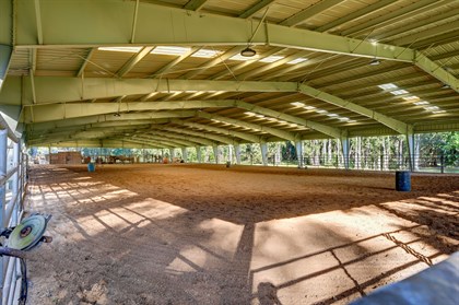 An indoor arena is part of the equestrian centre.