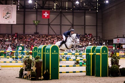 Martin Fuchs and Clooney 51 in action. © Rolex/Ashley Neuhof