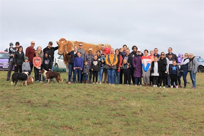 Big Moo and fans