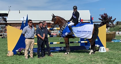 Billy Raymont and Anton, winners of the World Cup Qualifier at the Boneo Classic. © Berni Saunders
