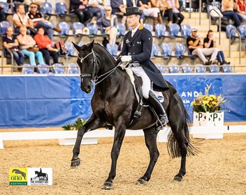 Brett Parbery and DP Weltmieser, winners of the Grand Prix CDI3* at the 2018 Sydney CDI. © Stephen Mowbray