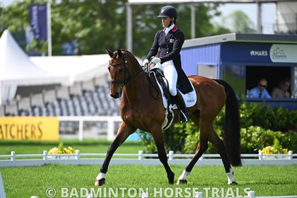 Bubby Upton and Cola lead the field after day one. Image: Badminton Horse Trials - Kit Houghton & Sally Newcomb.