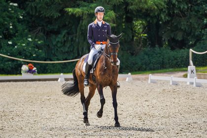 Chris Burton and Clever Louis during their dressage test at the Bicton International Horse Trials in 2021. © Hannah Cole Photography