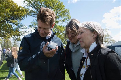 Chris, Jill and Sally sharing the excitement with Kathryn Timmis in Australia after Cross County © Equestrian Australia