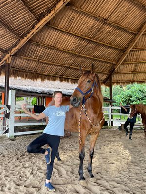 Connecting with the horses. Image supplied.