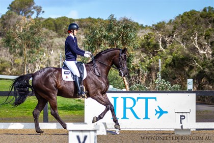 Dana Krause and Taittinger competing at an Interschools event. © One Eyed From Photography