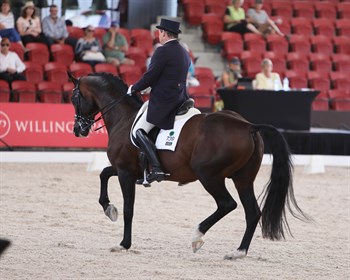 Dirk Djikstra and AEA Metallic in the Grand Prix CDI4* © Roger Fitzhardinge