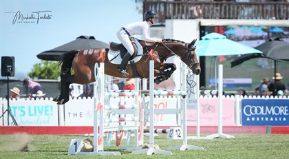 Elissa Stephens and Vertigo, winners of the Junior event at the Magic Millions Showjumping. © Michelle Terlato Photography