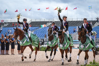 Great Britain's gold medal winning eventing team - © Michelle Terlato