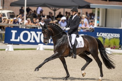 Andreas Helgstrand and Revolution placed second in the 6-year-old horses at the FEI World Champs Young Dressage Horses © FEI/Hippo Foto - Dirk Careman