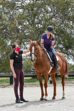 Jennifer Hughes with Abigail at RDAV's Oaklands branch. © Racing Victoria