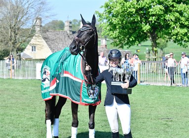 Jonelle Price and Classic Moet, 2018 Badminton Horse Trials winners. © Kit Houghton