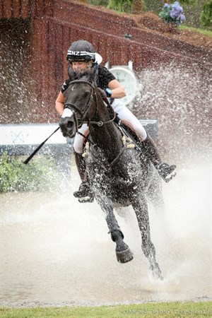 Jonelle Price of NZ on Classic Moet making a splash - © Michelle Terlato