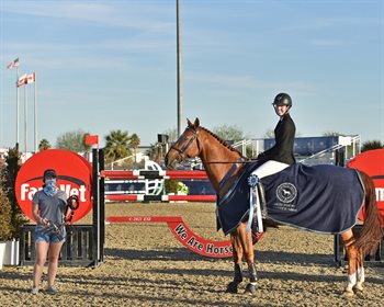 Katie Laurie and Cera Caruso Desert Horse Park prize giving© ESI Photography