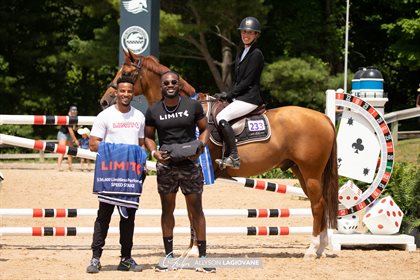 Katie Laurie and Cera Caruso beat a field of 30 riders to win the Limitless Performance Speed Classic CSI4. © Traverse City Horse ShowsPhelps Media Gr