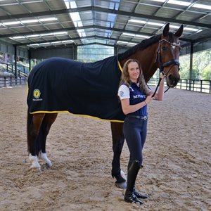 Kodi’s current main horse is a twelve-year-old warmblood called Duke.