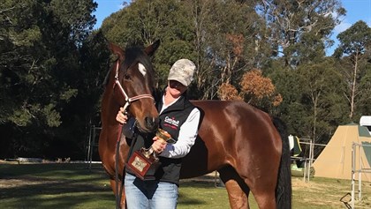 Kristie Taprell and Castlebar Belair win 2018 Tom Quilty. © Kristie Taprell