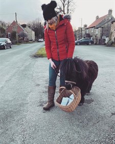 Little Alf is an excellent helper for Hannah. © Hannah Russell Author