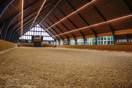 Lyndal Oatley and Patrik Kittel's indoor arena. © EQ Life