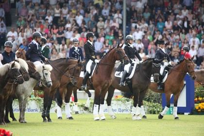Lyndal and Nissa soaking up the atmosphere at Aachen © Roger Fitzhardinge