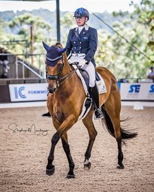 Mary Hanna and Calanta place second on a score of 71.696% © Stephen Mowbray