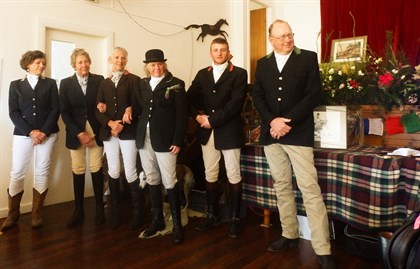 Members from the The Hunter Valley Equestrian Club attended the memorial service in their hunting attire