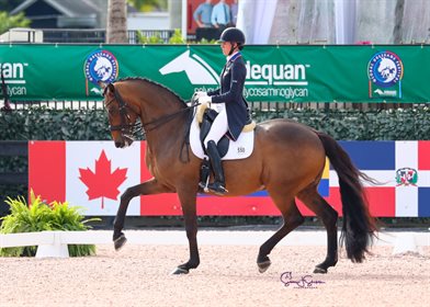 Olivia Lagoy-Weltz and Rassing's Lonoir at the 2021 CDI-W Wellington Photo © Sue Stickle