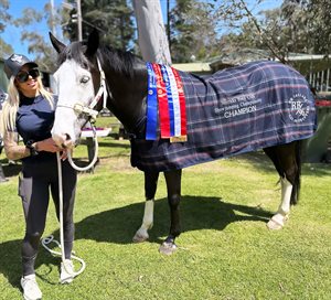 Open D Grade Champions, Kelly Mcconnachie and Tyson. Image: Merricks Pony Club.