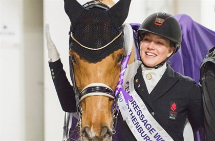 Catherine Dufour and Atterupgaards Cassidy at FEI Dressage World Cup™ qualifier in Gothenburg. © FEI/Pirinen Satu