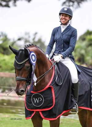 Pryde's Easifeed Medium Tour Freestyle winner Breanna Tillitzki & Fursten Hit 68.325% © Amy-Sue Alston