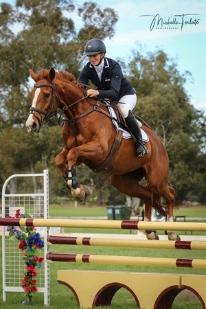 Rebecca Barling riding On Your Mark won the 1.10m Championship on Sunday. © Michelle Terlato Photography