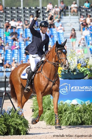 Rowan Willis was delighted with Blue Movie after his clear round