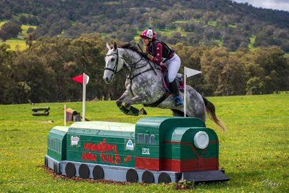 Sarah Micallef riding Silver Promise in CCN1 at Alcoa International Horse Trials 2021. © Chris Lever photograph