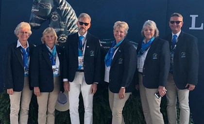 Sue Cunningham with other officials. © Equestrian Australia