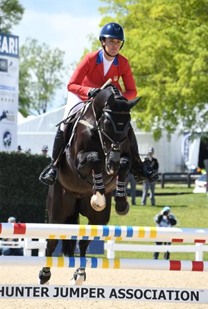 Tamra Smith and Mai Baum jumped clear to finish on their dressage score. Image by Tazzie Eggins.
