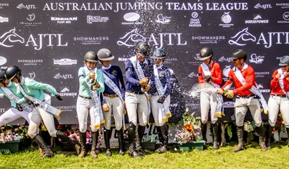 Team Chatham Park celebrates in Sale © Australian Showjumping