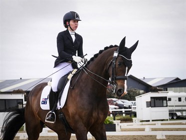 Zoe Vorenas and Neversfelde Kipling, winners of the Grade 4 Team Test. © Kirsty Pasto/The Australian Equestrian Team