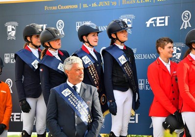 The French Children’s Team Toscane Richard, Romane Mitchell, Agathe Martin, Lou Champion and Oliver Lost © Rüchel