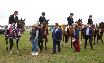 The top three placegetters in the Senior Championship - © EQ Life