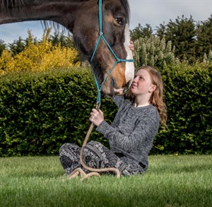 Young survivors of trauma like Shamanii, 13, will do equine therapy with horses like Humphrey on a farm near Creswick © Justin McManus/The Age