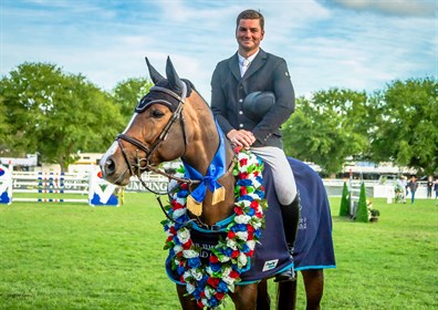 Tom McDermott and Elegance De La Charmille, winners of the Sale World Cup Qualifier. © Gone Riding Media