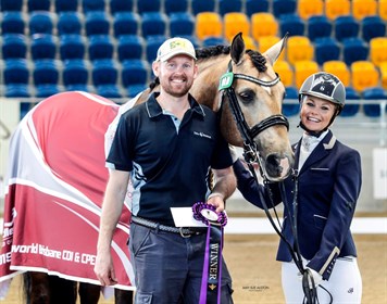 Victoria Davies and Celere, with husband Michael. © Amy-Sue Alston